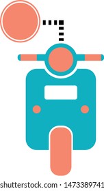 Two wheeler loan fast delivery trendy icon on white background for web graphic