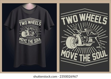 DOS RUEDAS MUEVEN EL DISEÑO DE LA CAMISETA DE ALMA