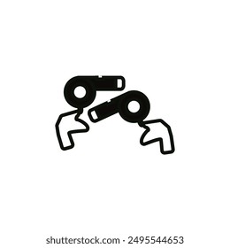 two whistle vector type icon