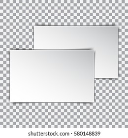 Two white blank poster mockup, sheet of paper on isolated background