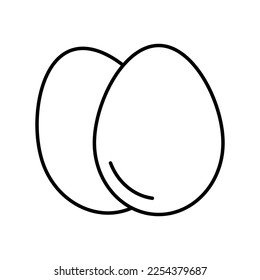Two white egg icons. Vector.