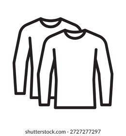 Two white long sleeve crew neck t shirts