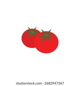 Dos elementos de dibujos animados de tomate entero
