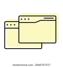 Two windows Fill inside vector icon which can easily modify or edit 