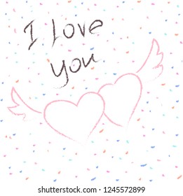 two winged hearts for Valentine's day