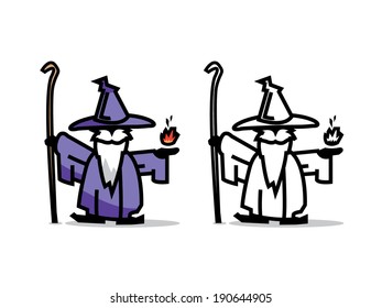 Two Wizards in Color and B/W.