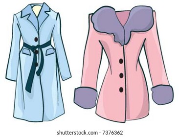 Two woman coats for winter