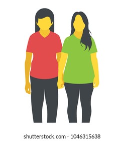 Two women holding hands of each other 