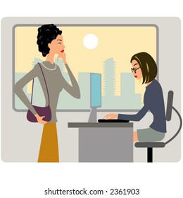 Two women in the office