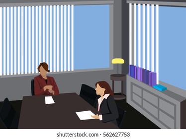 two women in office