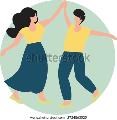 Two women take pleasure in dancing.