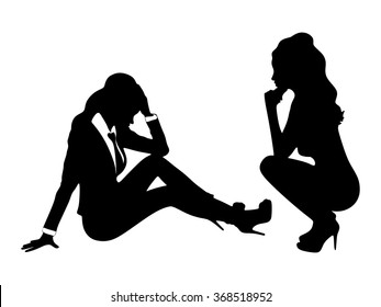 two women talking