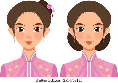 Two women in traditional attire