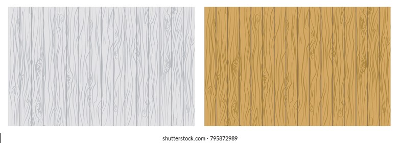 Two wood vector material texture in brown and grey vintage color