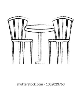 two wooden chair round table furniture