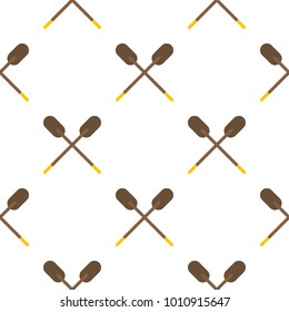 Two wooden crossed oars pattern seamless flat style for web vector illustration
