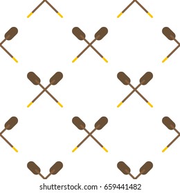Two wooden crossed oars pattern seamless flat style for web vector illustration