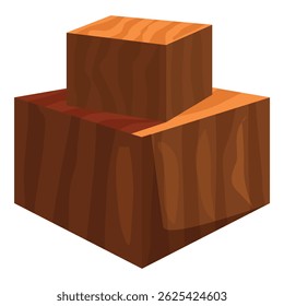 Two wooden cubes forming a podium, perfect for showcasing products