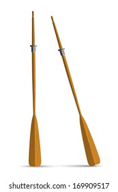 Two Wooden Oars