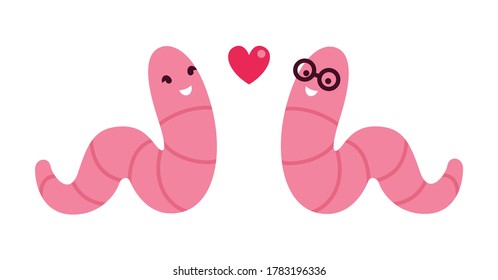Two worms loving each other