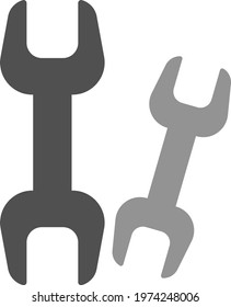 Two wrenches, icon illustration, vector on white background