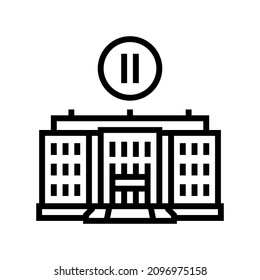 zweijährige College-Linie Symbol Vektorgrafik. zweijähriges Studentenzeichen. isoliertes Kontursymbol