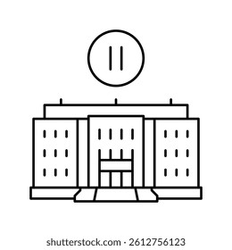 two year college line icon vector. two year college sign. isolated contour symbol black illustration