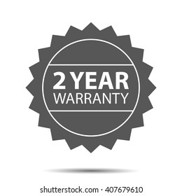 Two Year Warranty Button Label Logo Icon Sticker