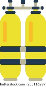 Two yellow cylinders with black bands