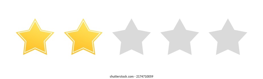 dos estrellas amarillas. Ilustración vectorial. imagen de stock.
