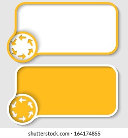 two yellow text frame and pointers