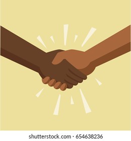 two young african american guy shaking hand