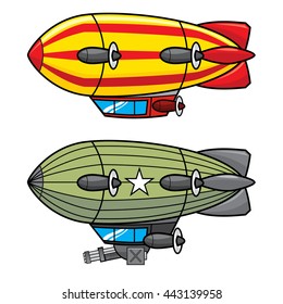 Two Zeppelin Airship