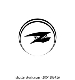 Two-beak bird concept logo and letter Z