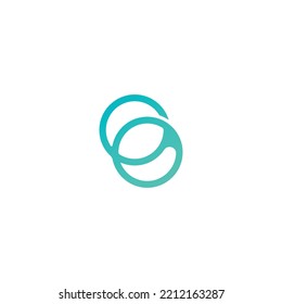 Two-circle geometric vector logo design