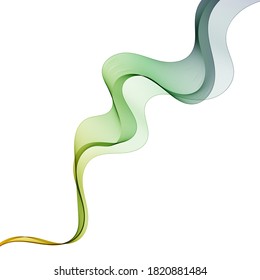 ola brillante de dos colores. Imagen abstracta vectorial. Tonos azul y verde.