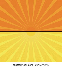 Two-color concentrated line divided into two, background illustration of radiation. Background, banner, backdrop