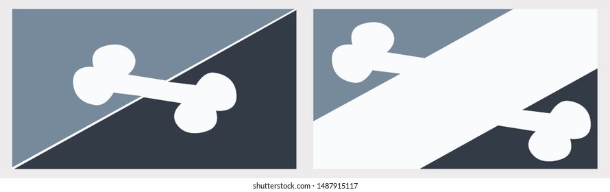 Two-color dog bone pattern background