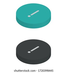 Two-color exclamation mark icons in isometric design for Presentation, website desaign, phone application, etc