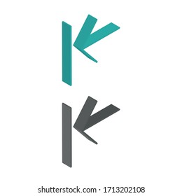 Two-color flat icons from right view