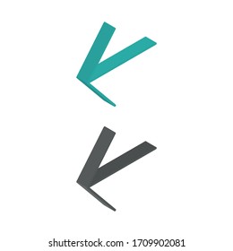 Two-color flat isometric icons from right view