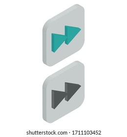 Iconos isométricos planos de dos colores desde la vista superior