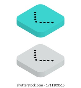 Iconos isométricos planos de dos colores desde la vista superior