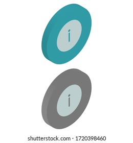 Zweifarbige Symbole in isometrischem Design für Präsentation, Website-Design, Telefonanwendung usw.
