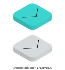 Two-color icons from top view in square
