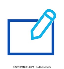 Ilustración vectorial de tableta de dos colores en un fondo blanco. Libre de regalías y totalmente editable.