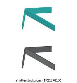 Two-color step back icons in isometric design for graphic design, website design, mobile application, etc