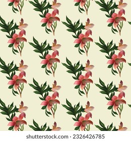 Two-color vector floral pattern. Design for wallpaper, wrapping paper, background, fabric. Vector seamless pattern with decorative climbing flowers.