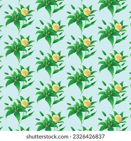 Two-color vector floral pattern. Design for wallpaper, wrapping paper, background, fabric. Vector seamless pattern with decorative climbing flowers.