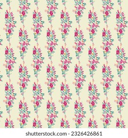 Two-color vector floral pattern. Design for wallpaper, wrapping paper, background, fabric. Vector seamless pattern with decorative climbing flowers.